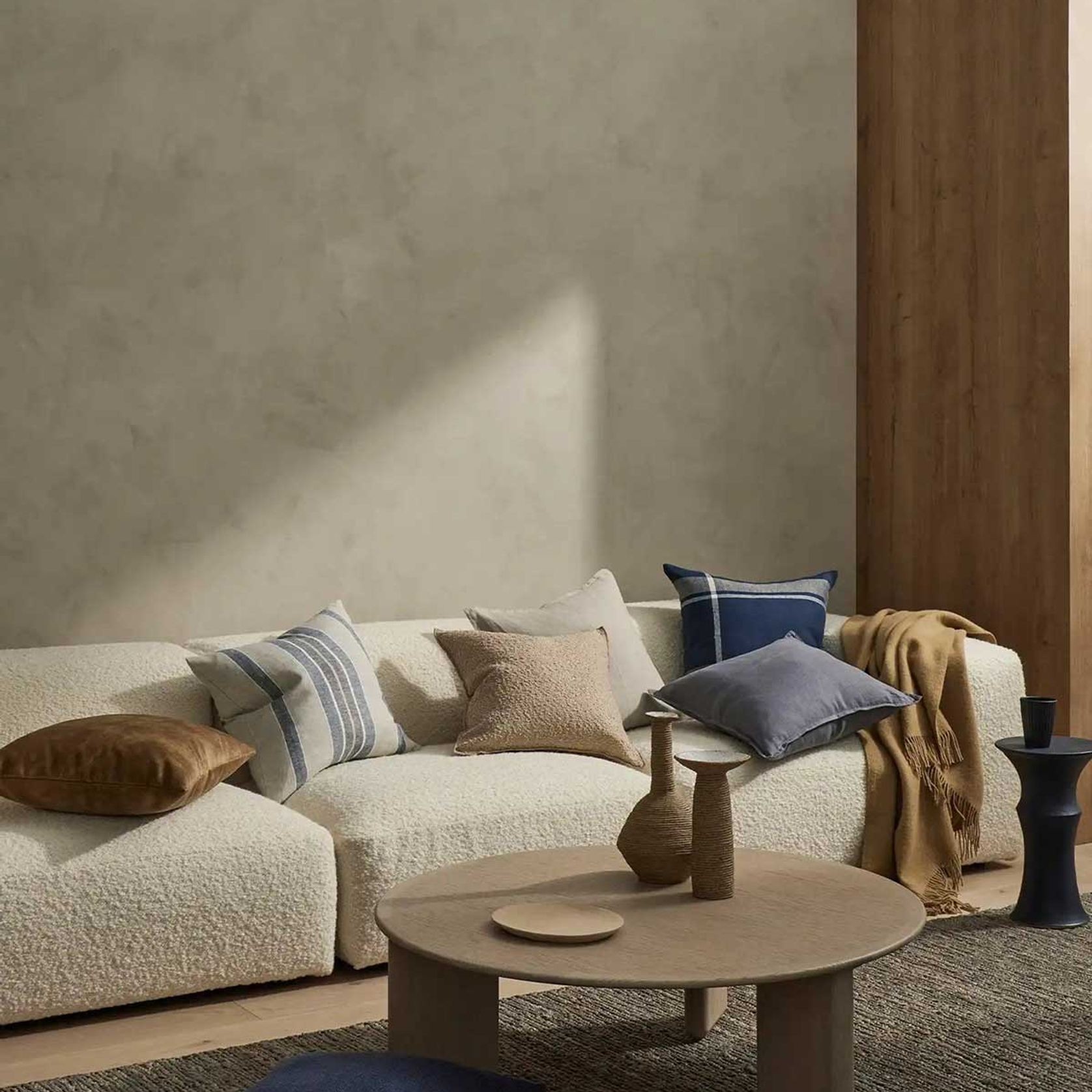 Weave Home European Linen Como Cushion - Smoke | Three Sizes gallery detail image