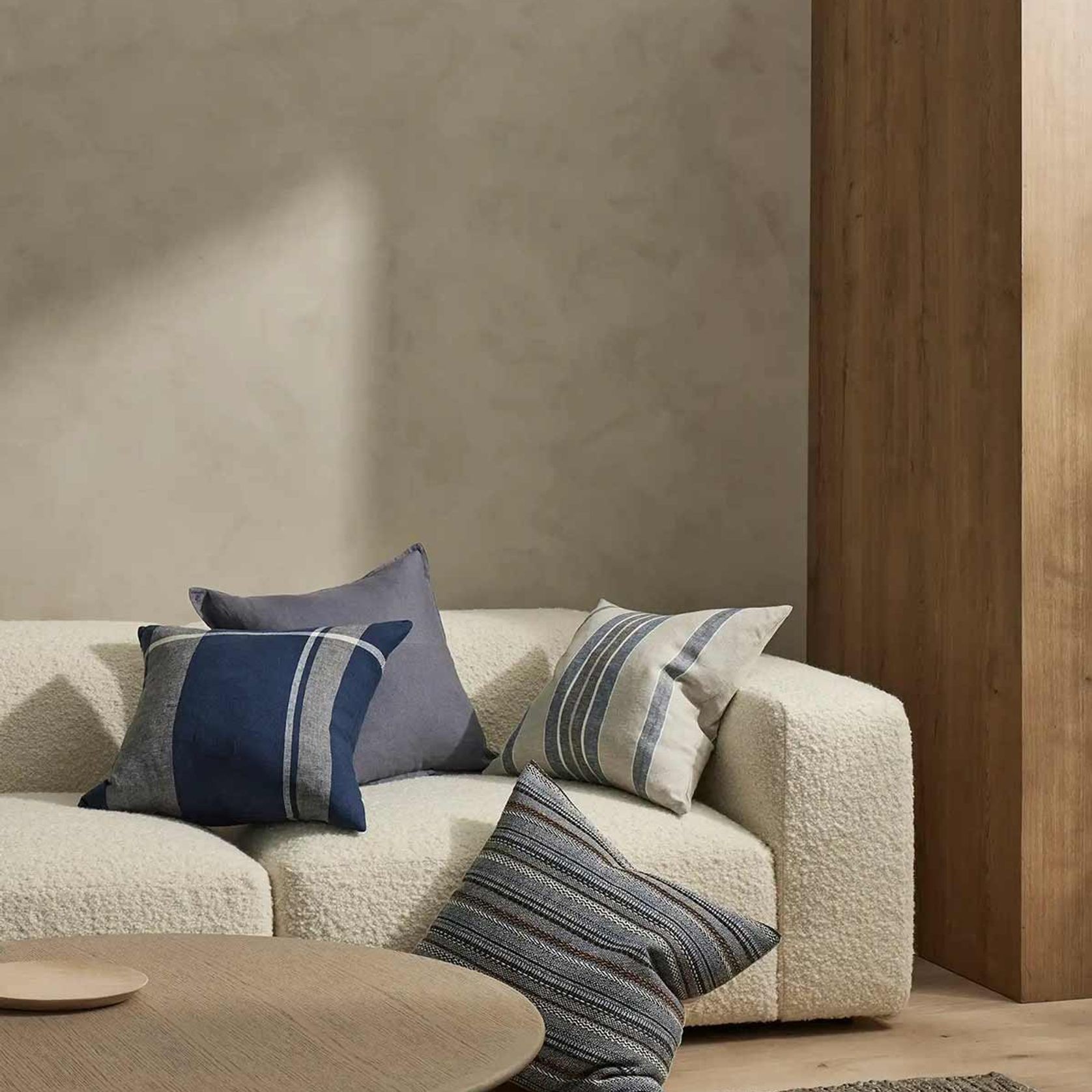 Weave Home European Linen Como Cushion - Smoke | Three Sizes gallery detail image