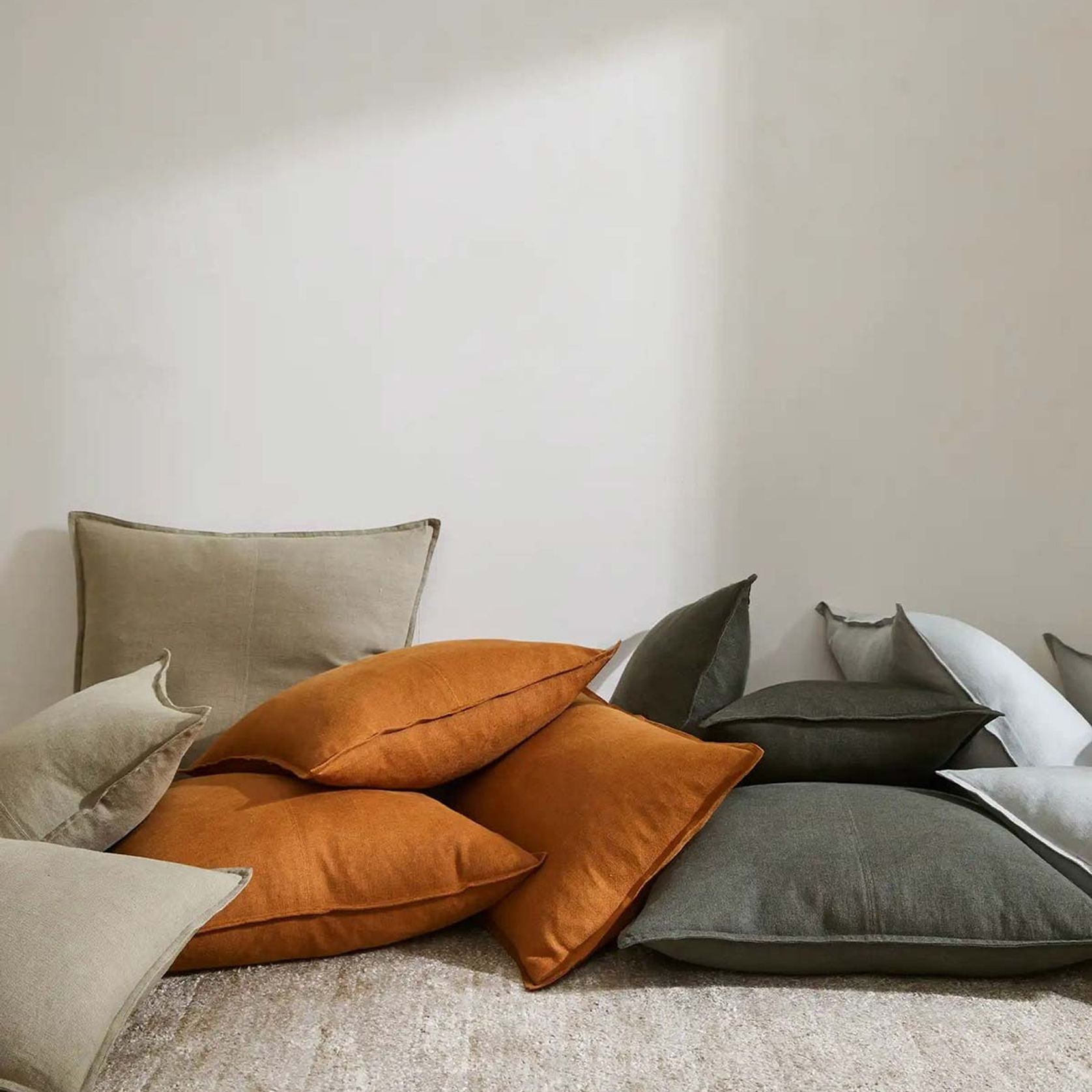 Weave Home European Linen Como Cushion - Spice | Three Sizes gallery detail image