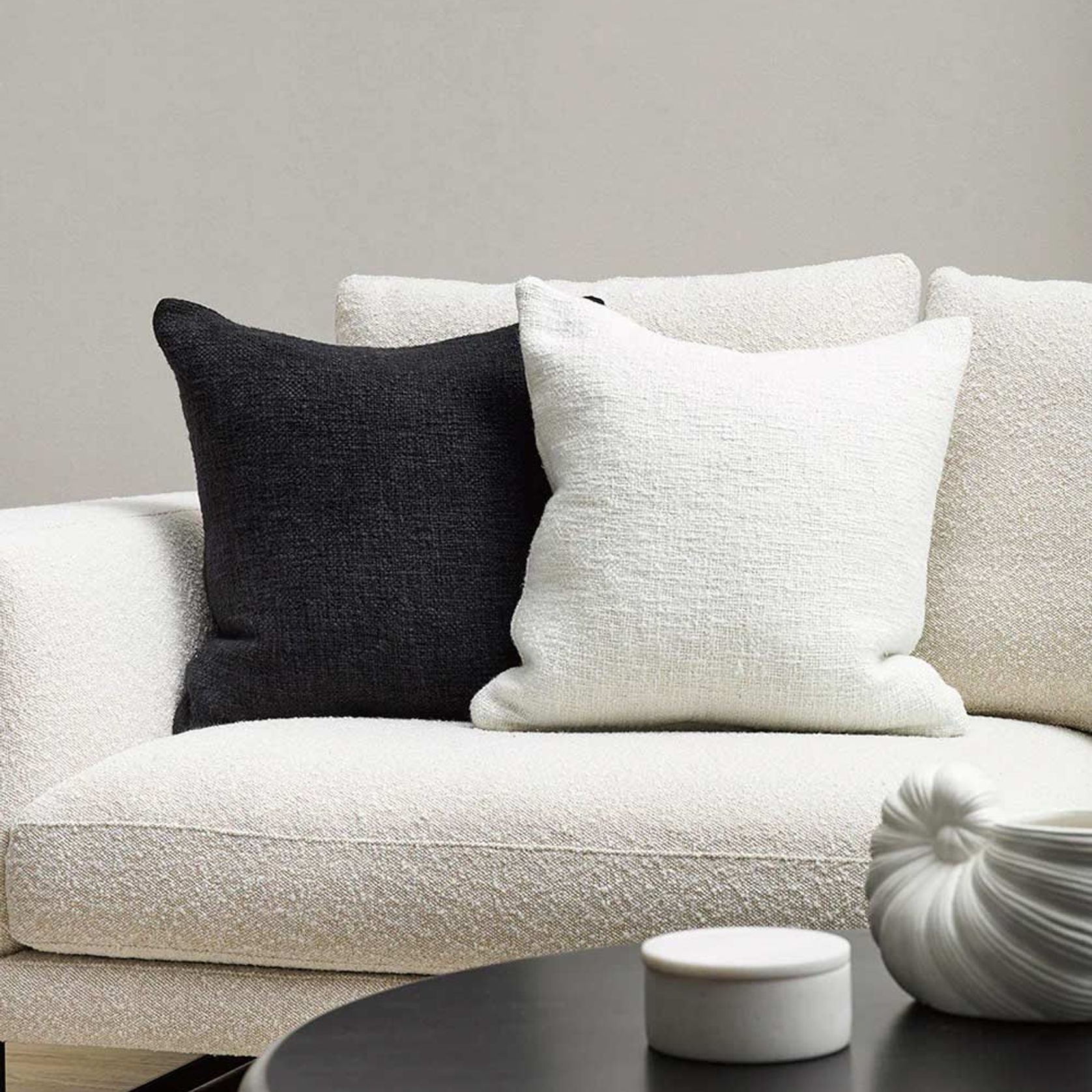 Baya Cyprian Cushion - Black | 50 x 50cm gallery detail image