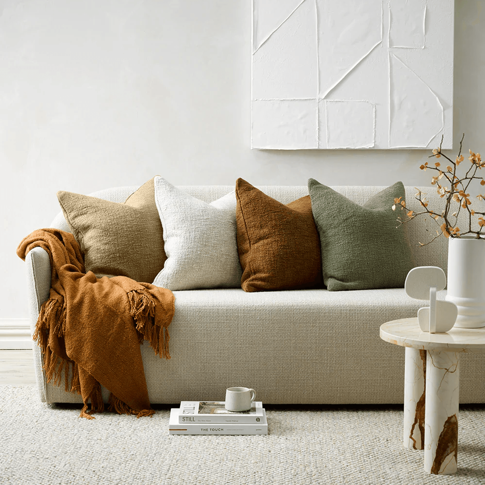 Baya Cyprian Cushion - Oatmeal | Two Sizes gallery detail image