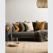 Baya Flaxmill Handwoven Linen Cushion - Pecan gallery detail image