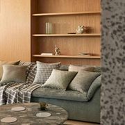 Weave Home Giovanni Cushion - Mist | Bouclé Houndstooth gallery detail image