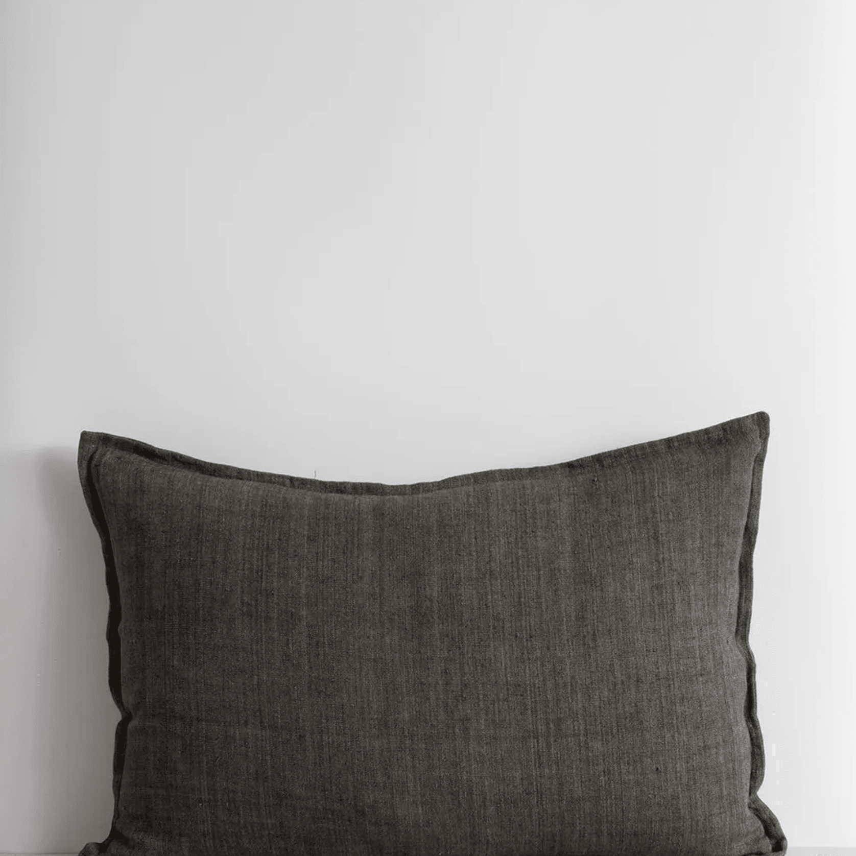 Baya Arcadia Handwoven Linen Cushion - Nori | Lumbar gallery detail image