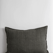 Baya Arcadia Handwoven Linen Cushion - Nori | Lumbar gallery detail image