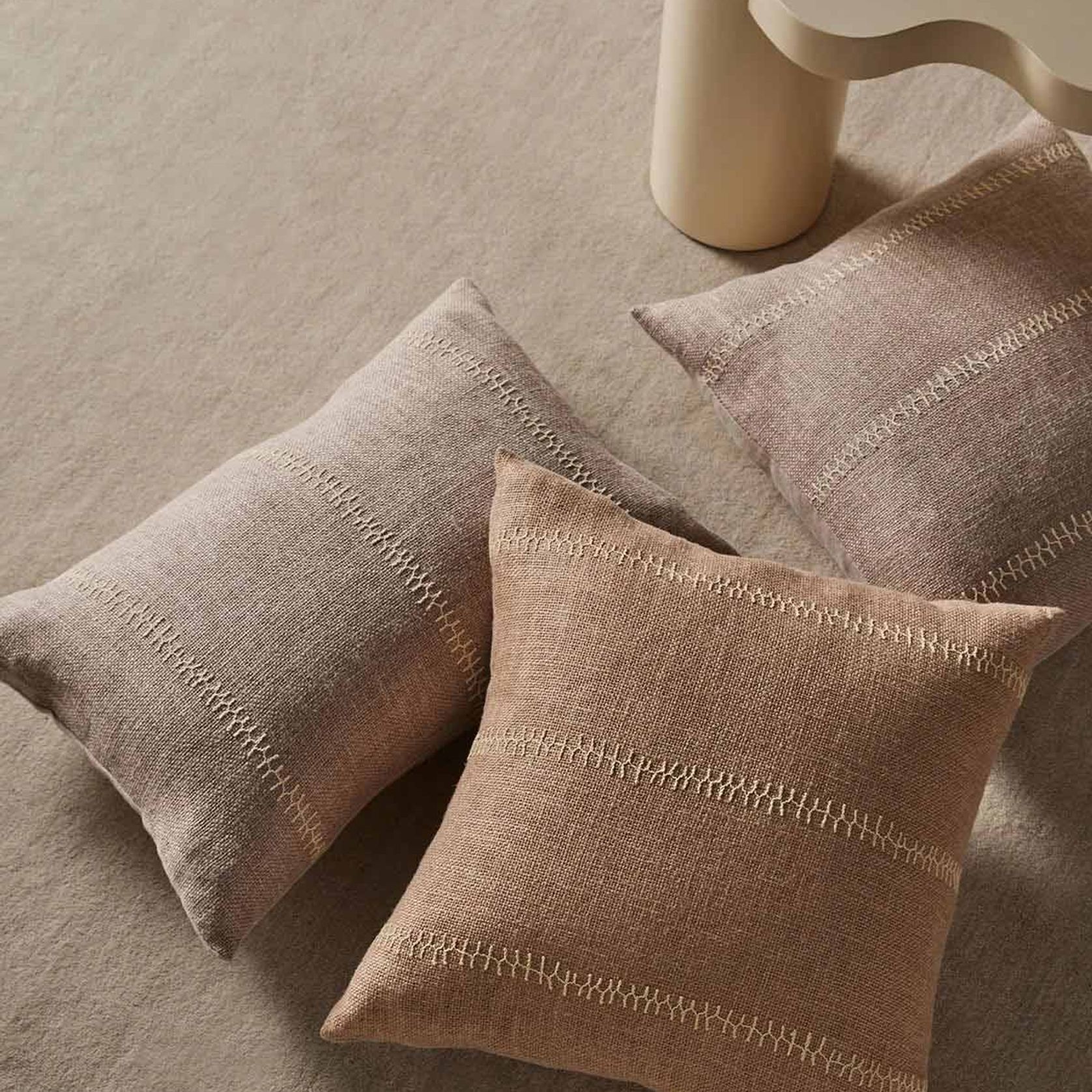 Weave Home Maddalena Cushion - Oatmeal | Two Sizes gallery detail image