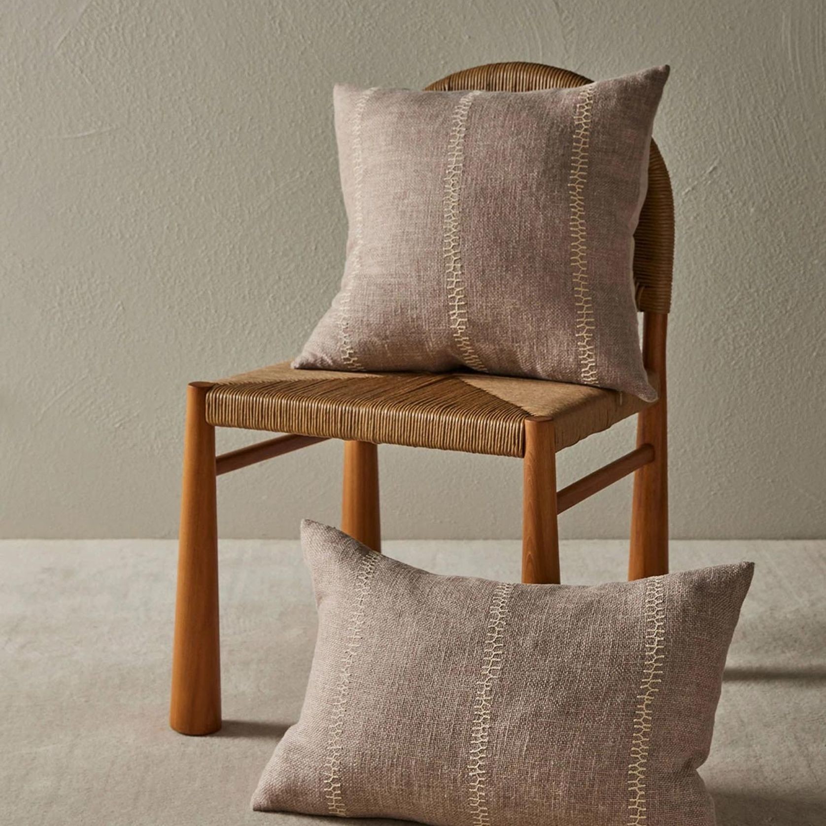 Weave Home Maddalena Cushion - Oatmeal | Two Sizes gallery detail image