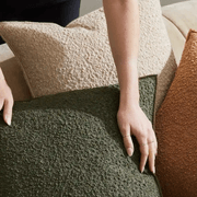 Weave Home Alberto Boucle Cushion - Olive | 50 x 50cm gallery detail image