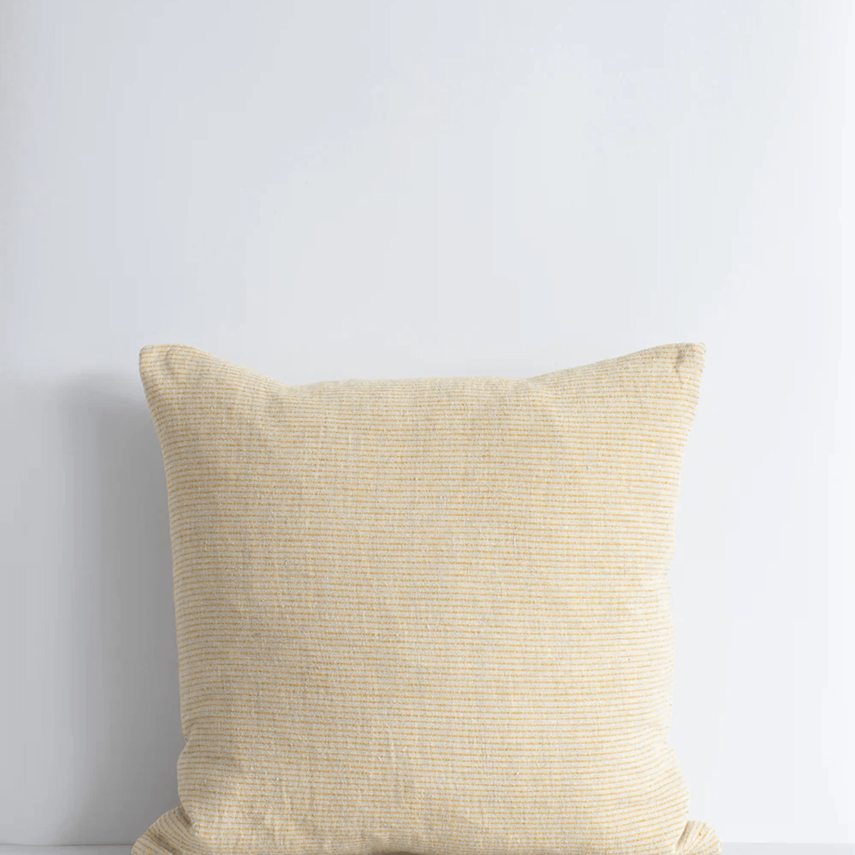 Baya Sandridge Cushion - Linen/Ochre | 100% Linen gallery detail image