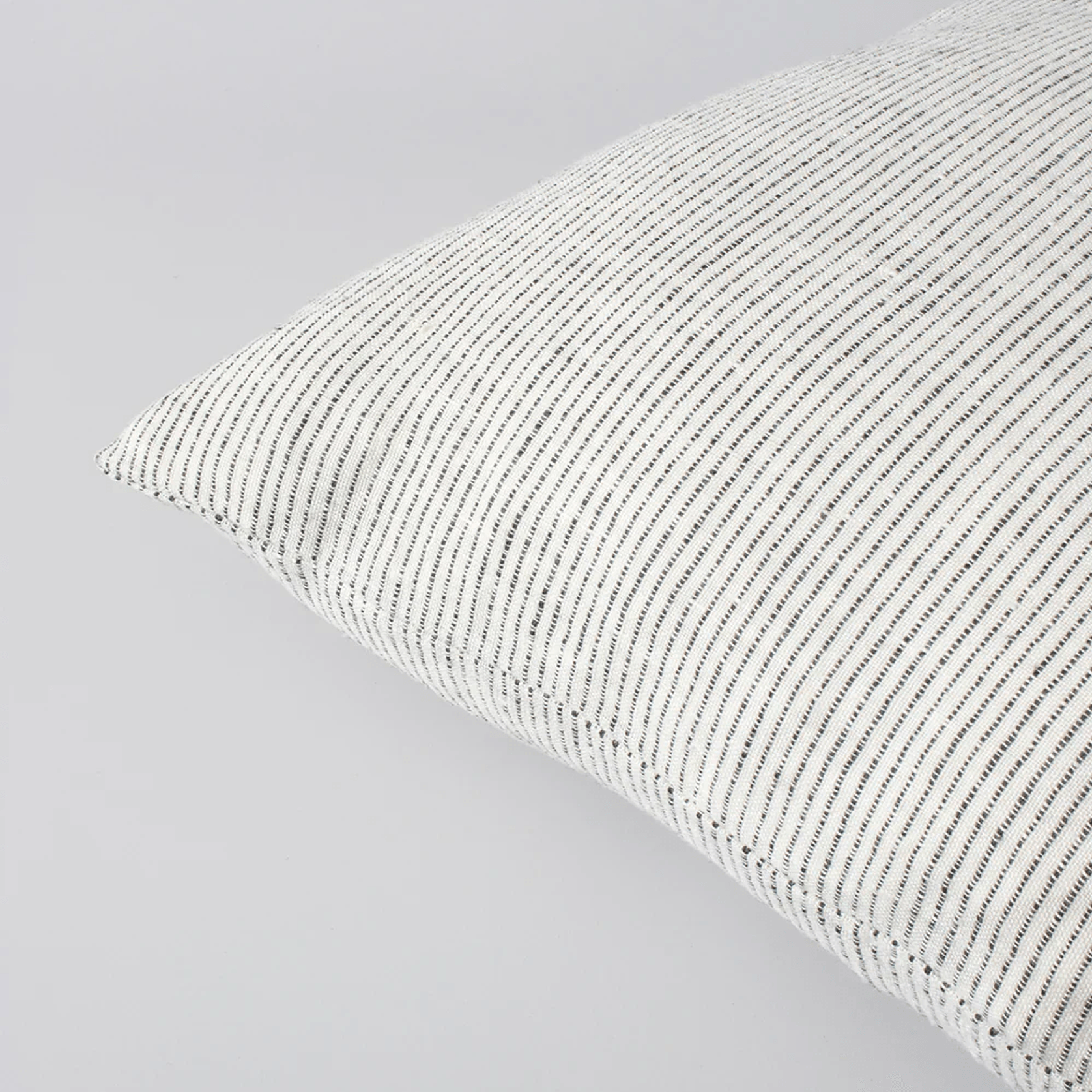 Baya Sandridge Cushion - Off White/Lead | 100% Linen gallery detail image
