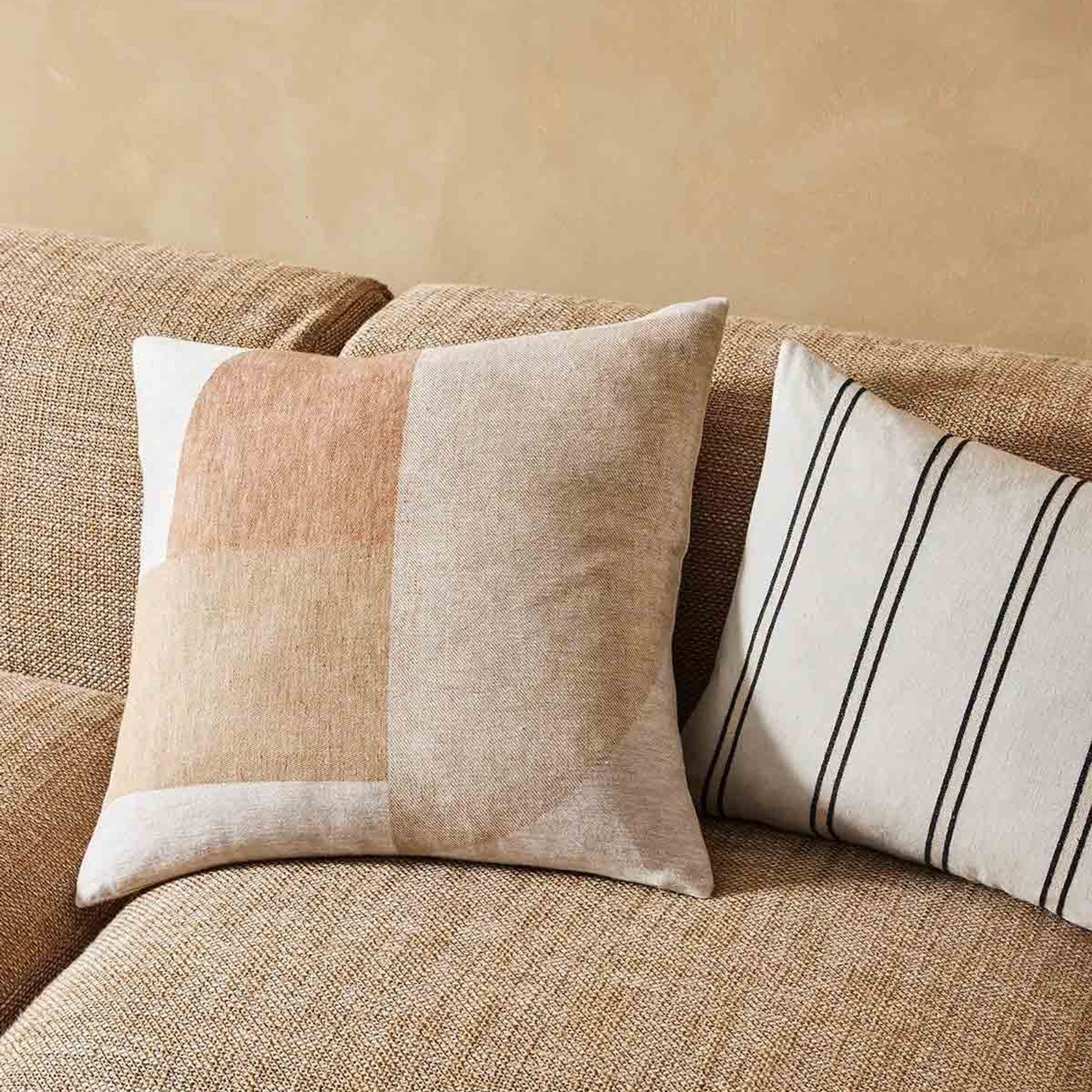 Weave Home Vinnie Striped Cushion - Glacier | Square and Lumbar gallery detail image