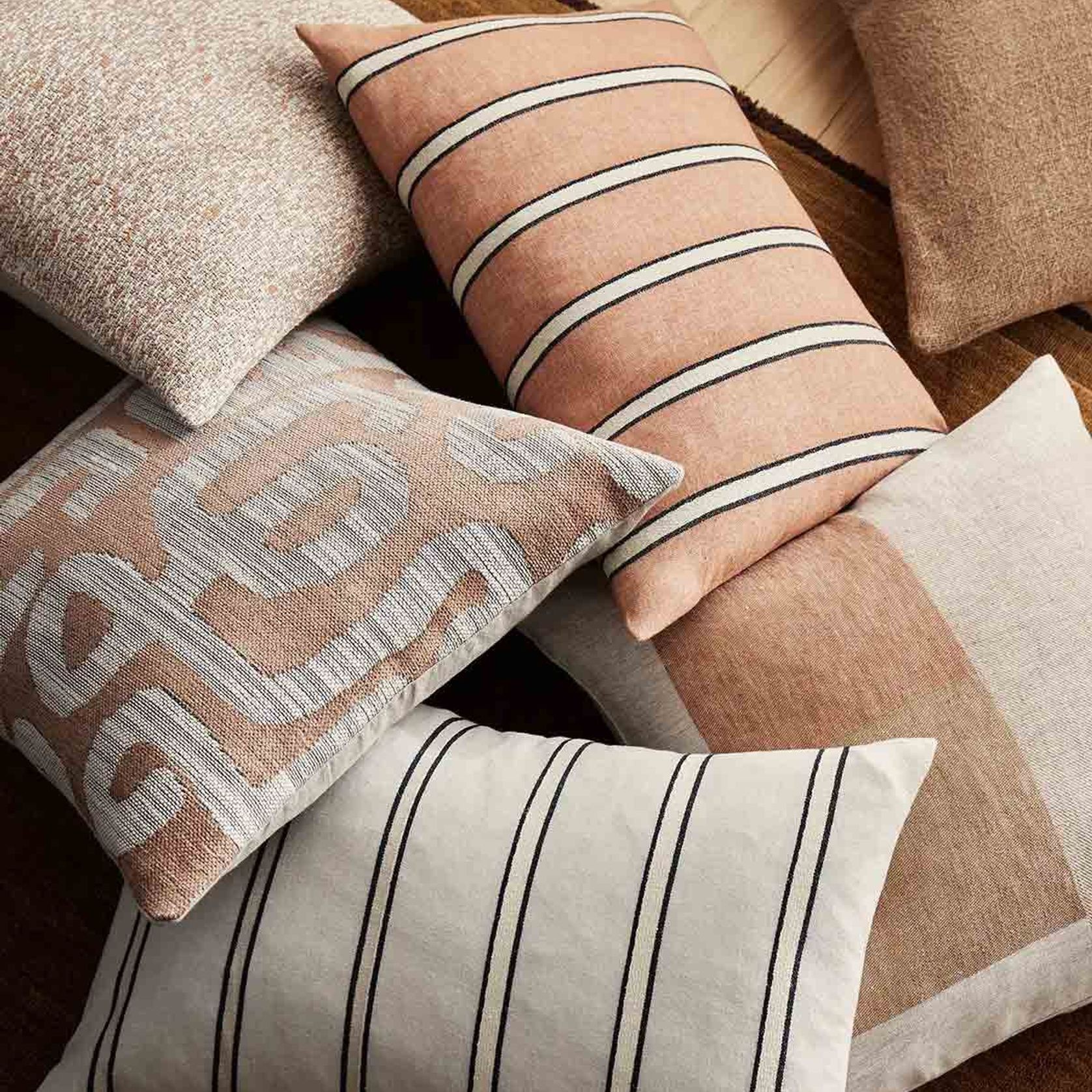 Weave Home Vinnie Striped Cushion - Glacier | Square and Lumbar gallery detail image