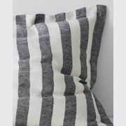 Weave Home Vito Striped Linen Cushion - Shadow | 50 x 50cm gallery detail image