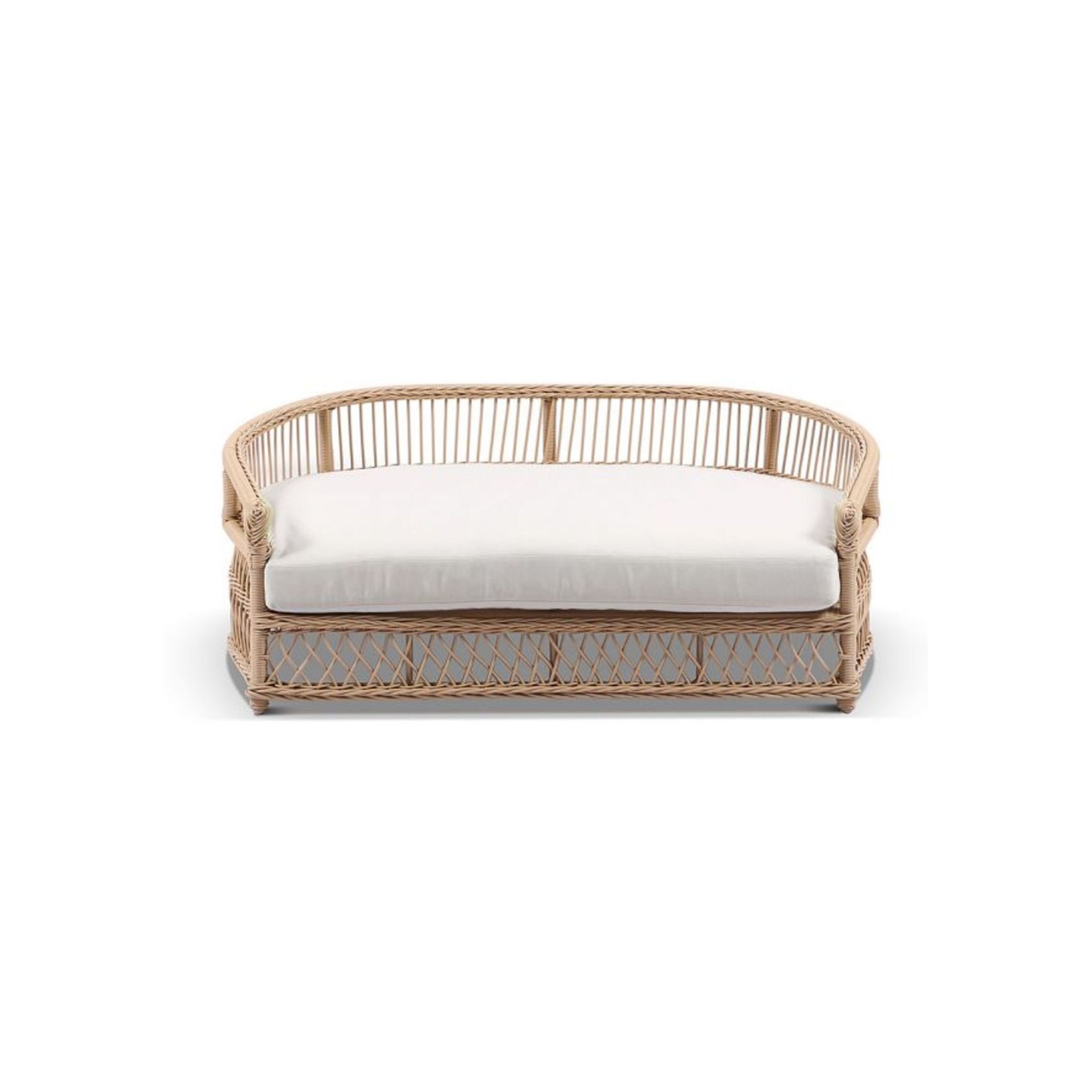 West Hampton Large Outdoor Wicker Pet Daybed - Cream gallery detail image