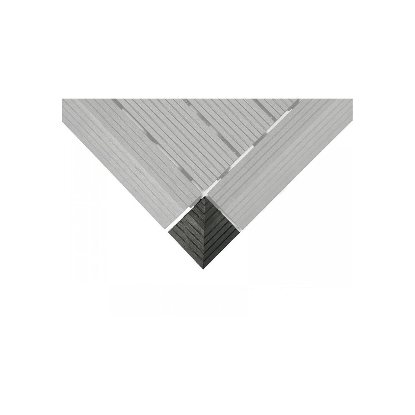 Deck tiles corner - Black - 1 pc gallery detail image