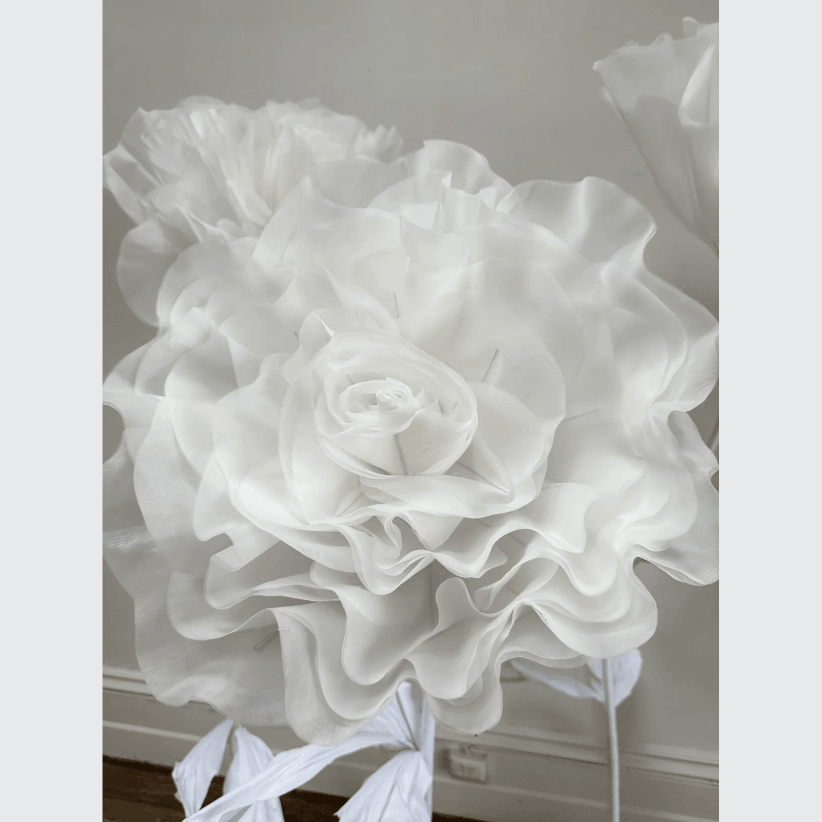 Giant White Rose on Stand Set gallery detail image