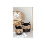 Fringed Seagrass Baskets 2 Piece Set gallery detail image