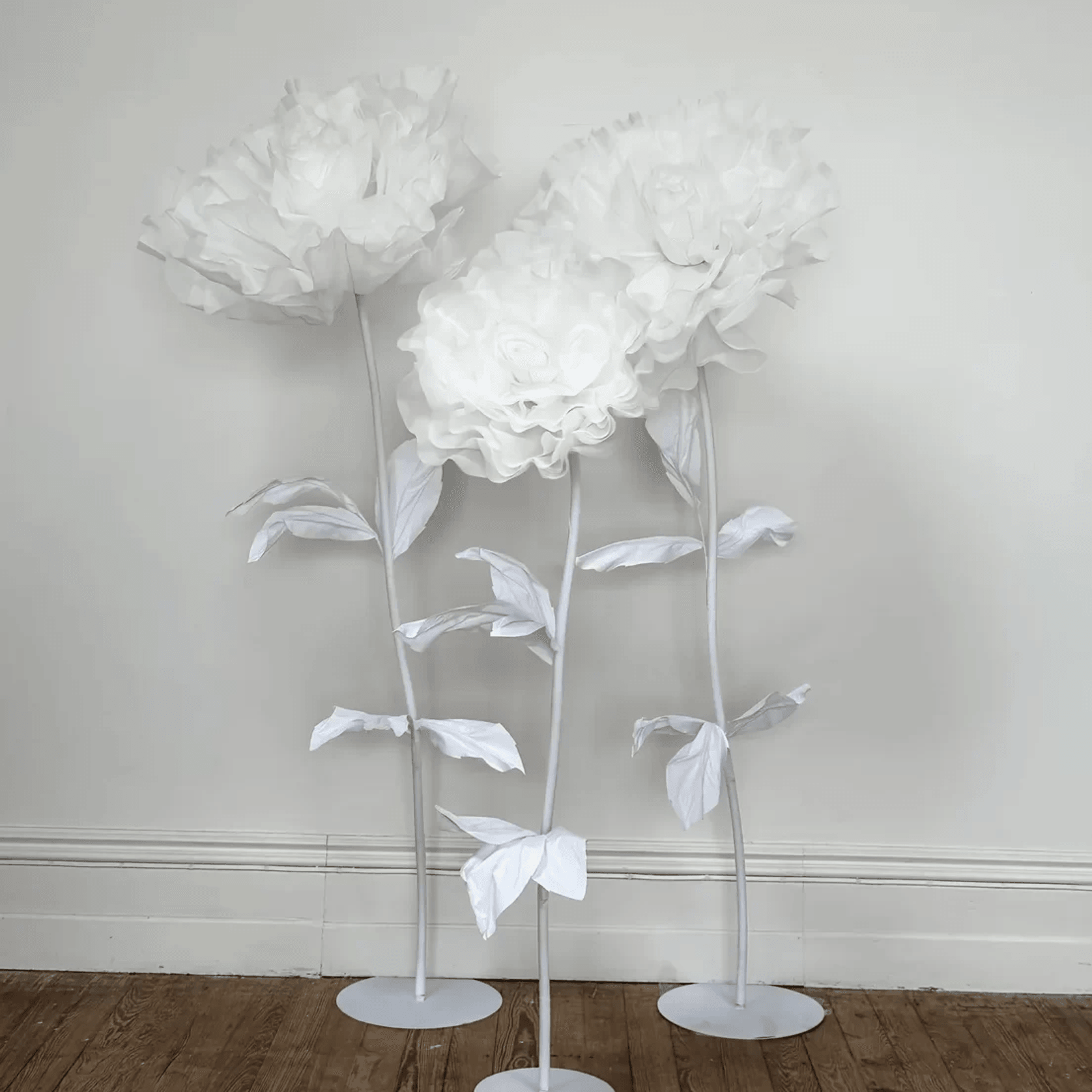 Giant White Rose on Stand Set gallery detail image
