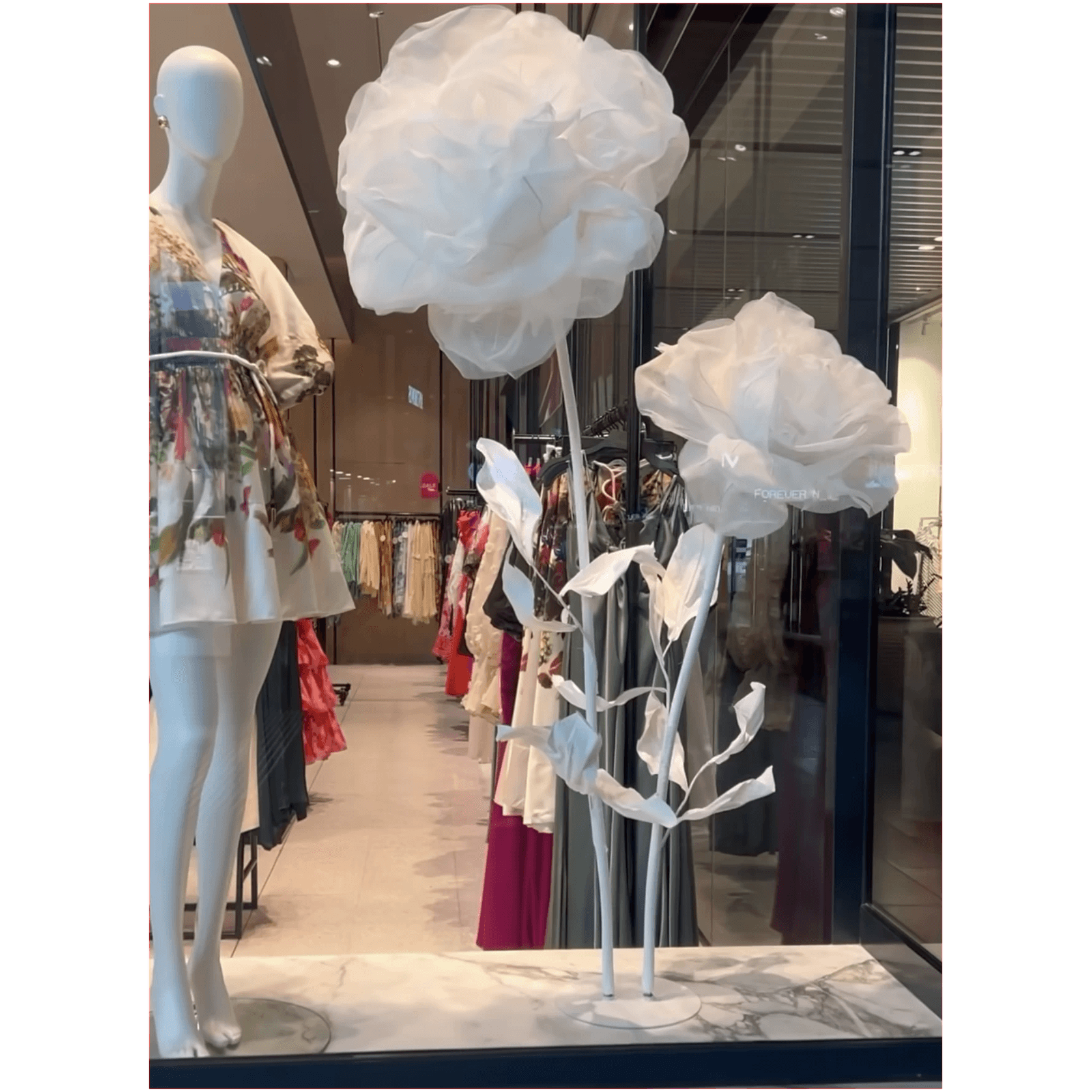 Giant White Rose on Stand Set gallery detail image