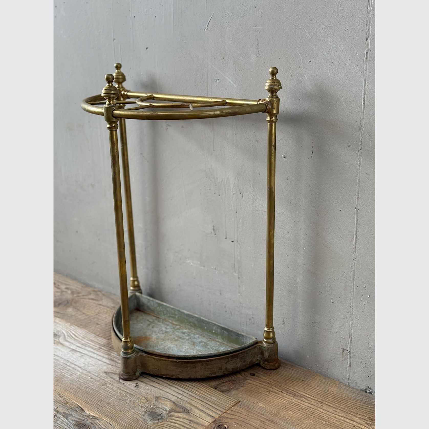 Antique French Brass Umbrella Stand gallery detail image