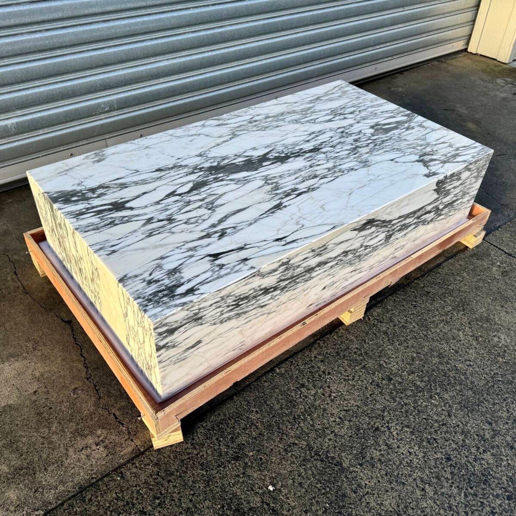 Block Coffee Table - Arabsecato Marble - Large gallery detail image