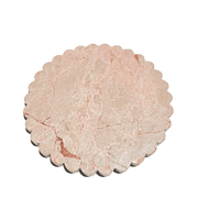 Scalloped Edge Round Tray - Pearl Pink Blush Marble gallery detail image