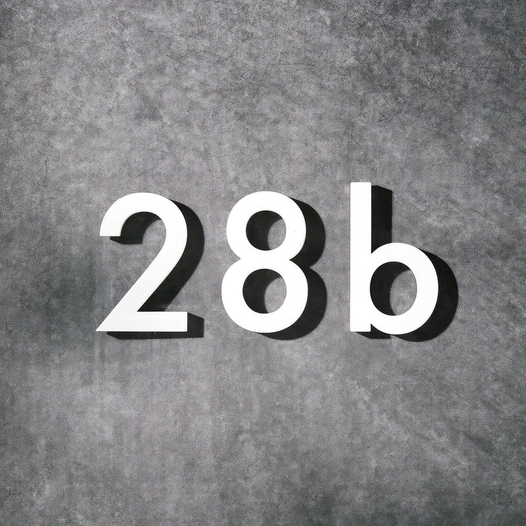 White Stainless Steel Numbers & Letters gallery detail image