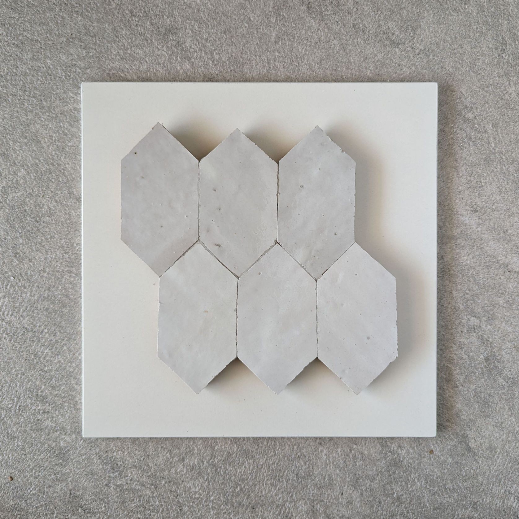 Moroccan Zellige - Nahla Hex - Lily White gallery detail image