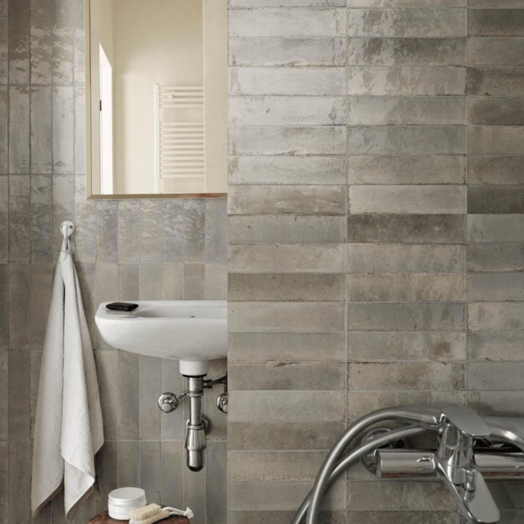 Arendal Greige Gloss 60x240x10mm Wall Tile gallery detail image