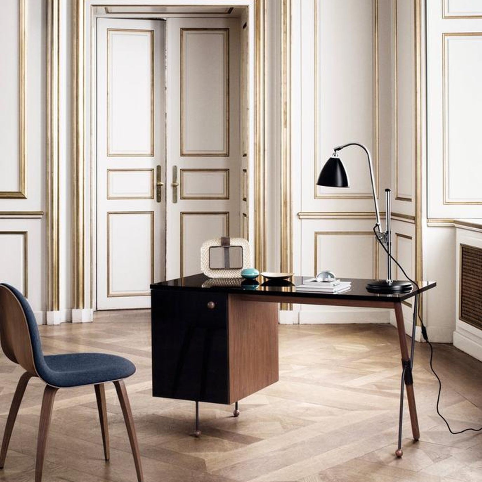 62 Desk with Black Cabinet by Gubi gallery detail image