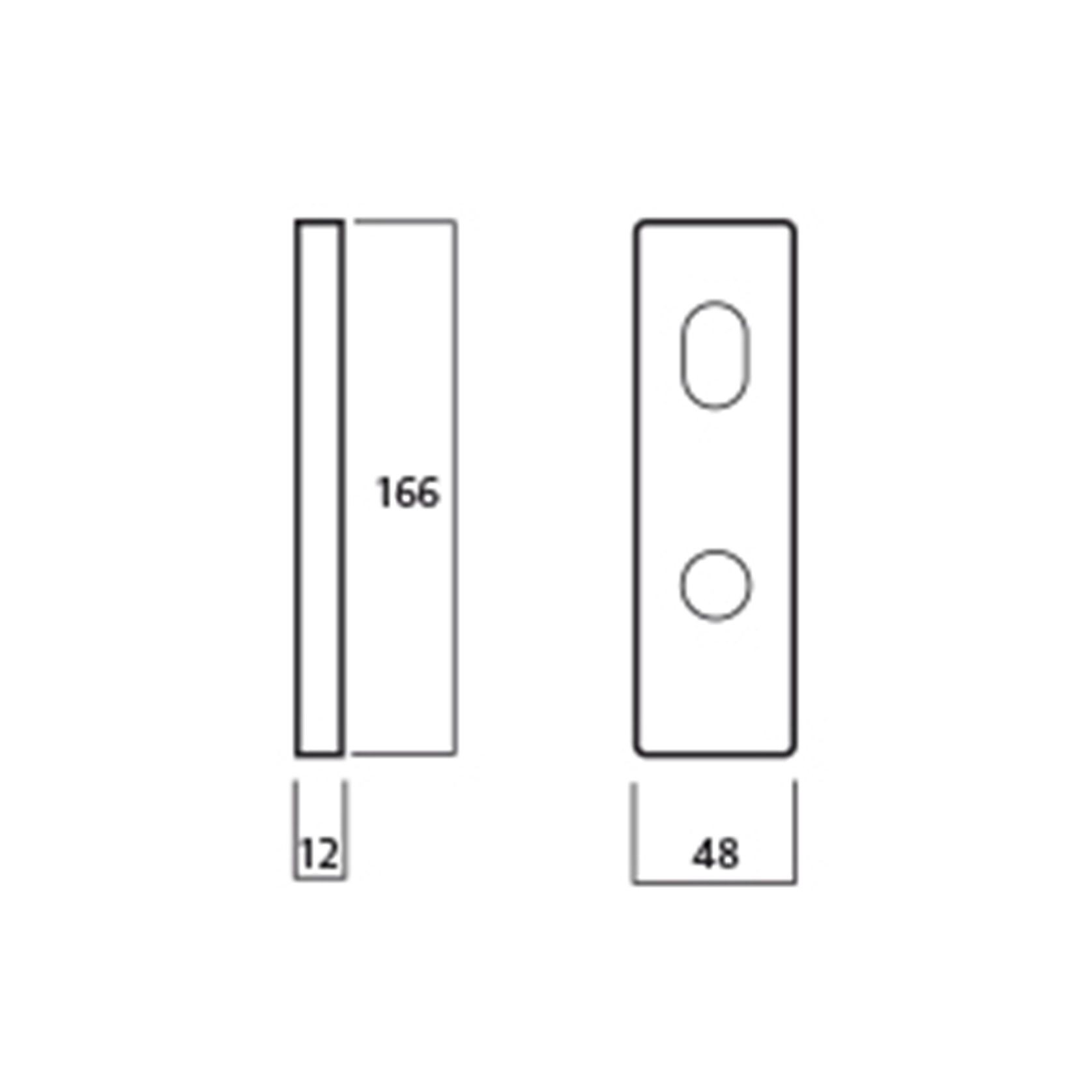 Lockwood 1800 Series Square End Plate Door Furniture gallery detail image