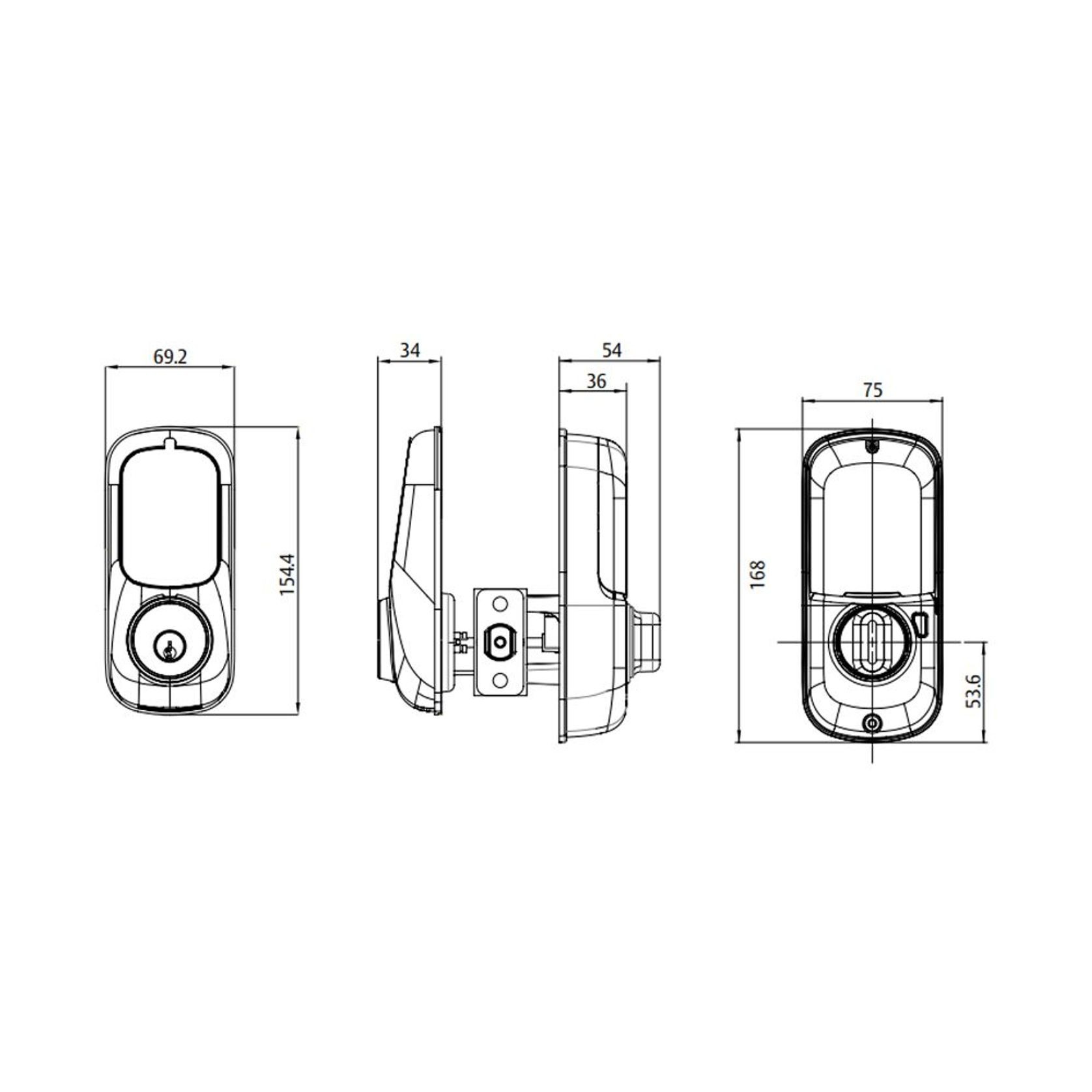 Yale Assure Keyed Electronic Deadbolt Satin Chrome gallery detail image