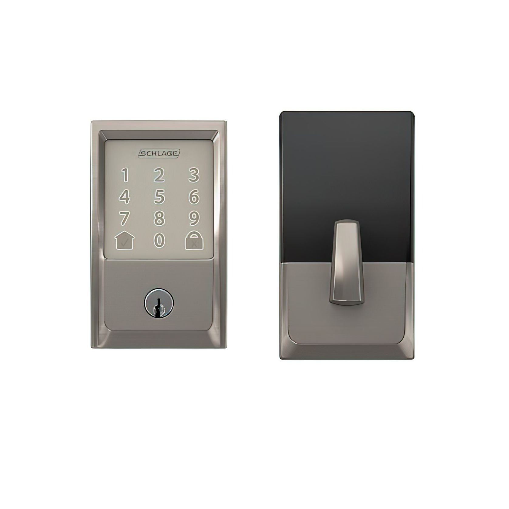 Schlage Encode Smart Deadbolt & Handle Set Satin Nickel gallery detail image