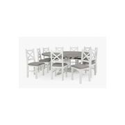 New Haven 2m Round Timber Table with 10 Dining Chairs gallery detail image