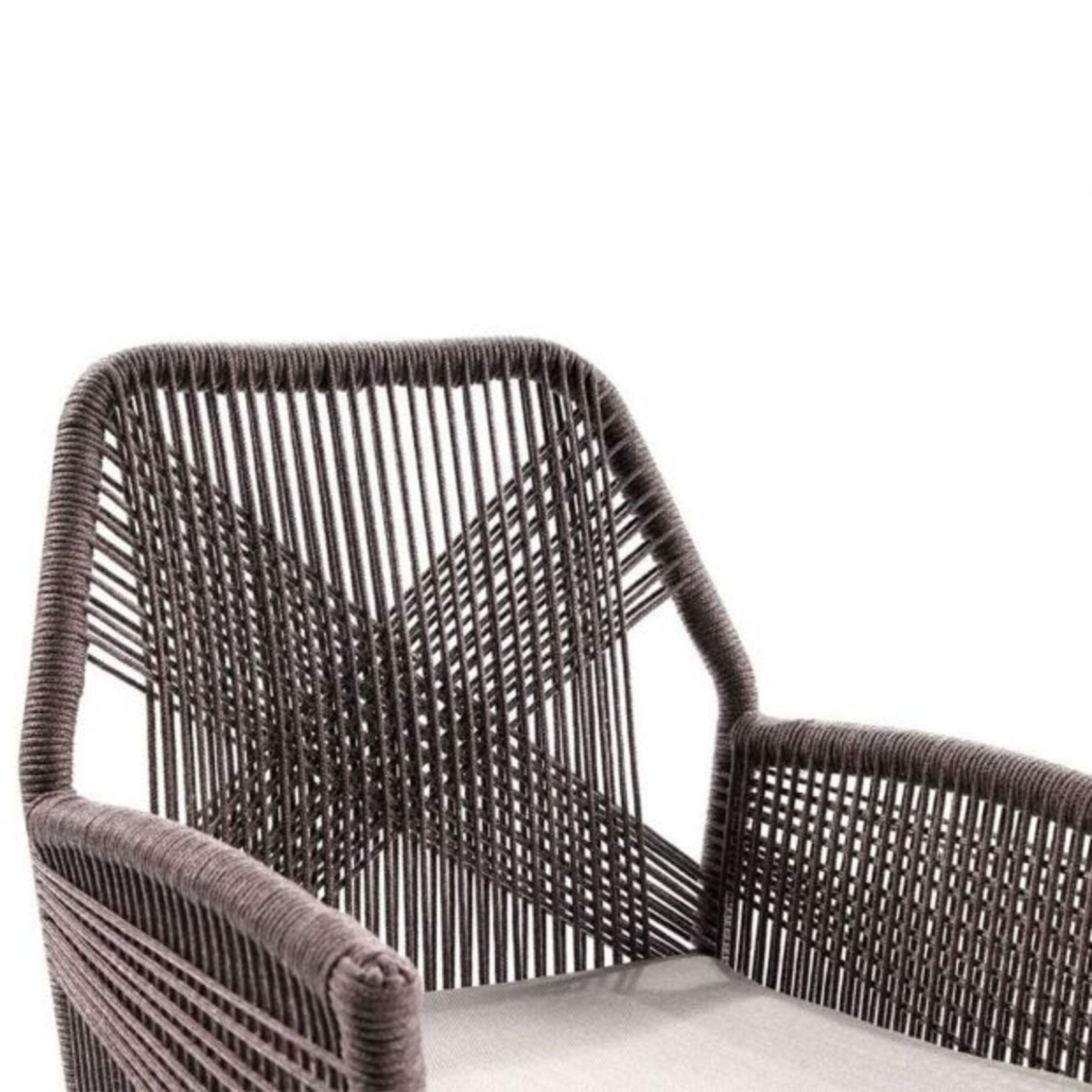 Hugo Outdoor Grey Rope Dining Chair & White Legs gallery detail image