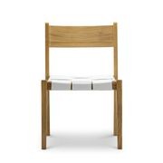 Laine Wide Leather Stackable Dining Chairs | Set of 2 | White gallery detail image