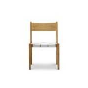 Laine Wide Leather Stackable Dining Chairs | Set of 2 | White gallery detail image