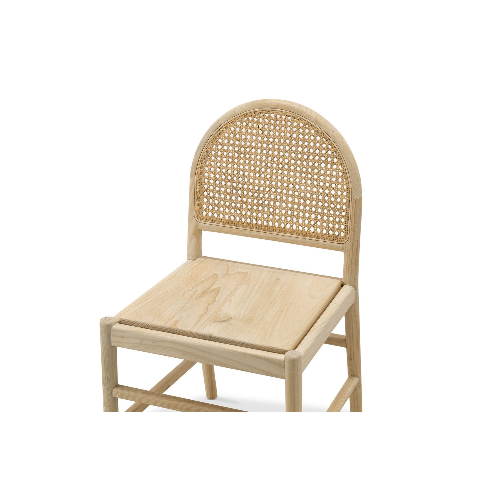 Estelle Rattan Arch Dining Chair | Cream Bouclé | Pair gallery detail image