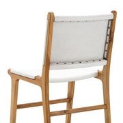 Casey Flat Leather Dining Chair | Set of 2 | White gallery detail image