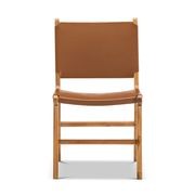 Casey Set of 2 Flat Leather Dining Chair | Coco Tan gallery detail image