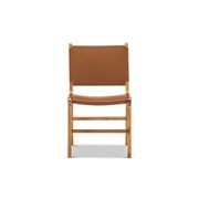 Casey Set of 2 Flat Leather Dining Chair | Coco Tan gallery detail image