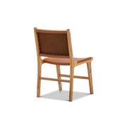 Casey Set of 2 Flat Leather Dining Chair | Coco Tan gallery detail image