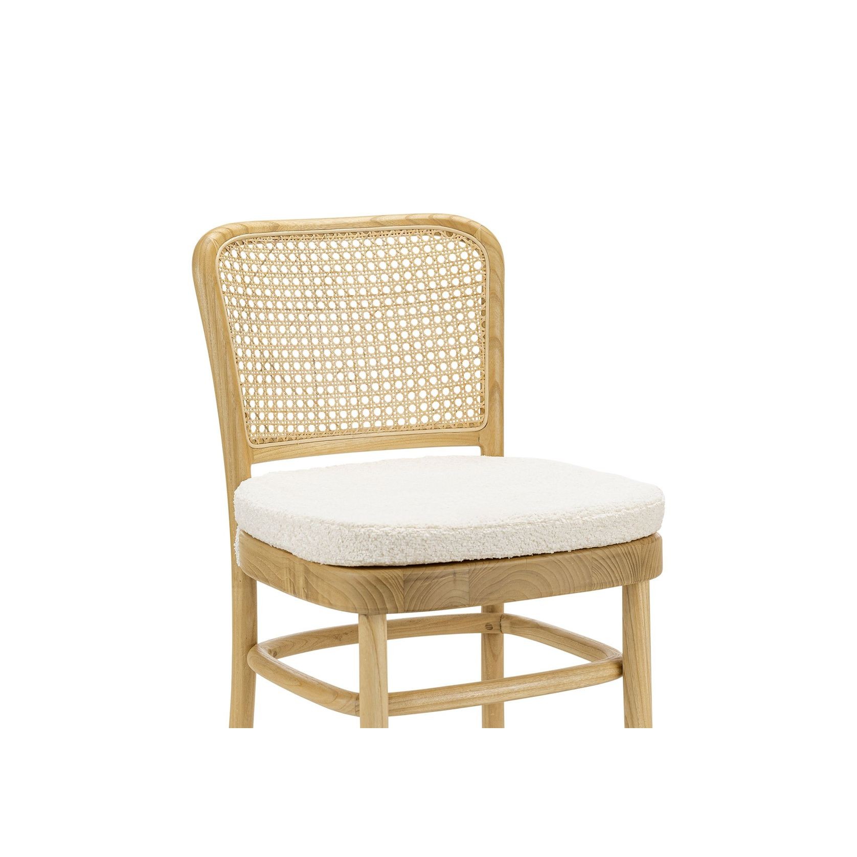 Prague Dining Chair | Cream Boucle & Natural | Set of 2 gallery detail image