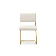 Myah Cantilever Dining Chair | Cream Bouclé & Gold gallery detail image