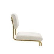 Myah Cantilever Dining Chair | Cream Bouclé & Gold gallery detail image