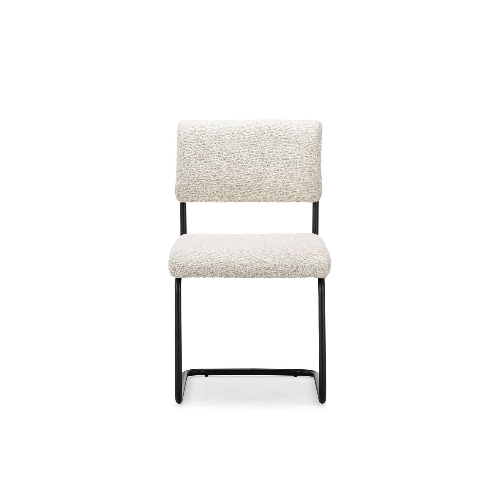 Myah Cantilever Dining Chair | Cream Bouclé & Black gallery detail image