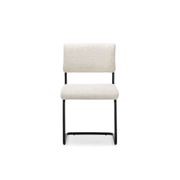 Myah Cantilever Dining Chair | Cream Bouclé & Black gallery detail image