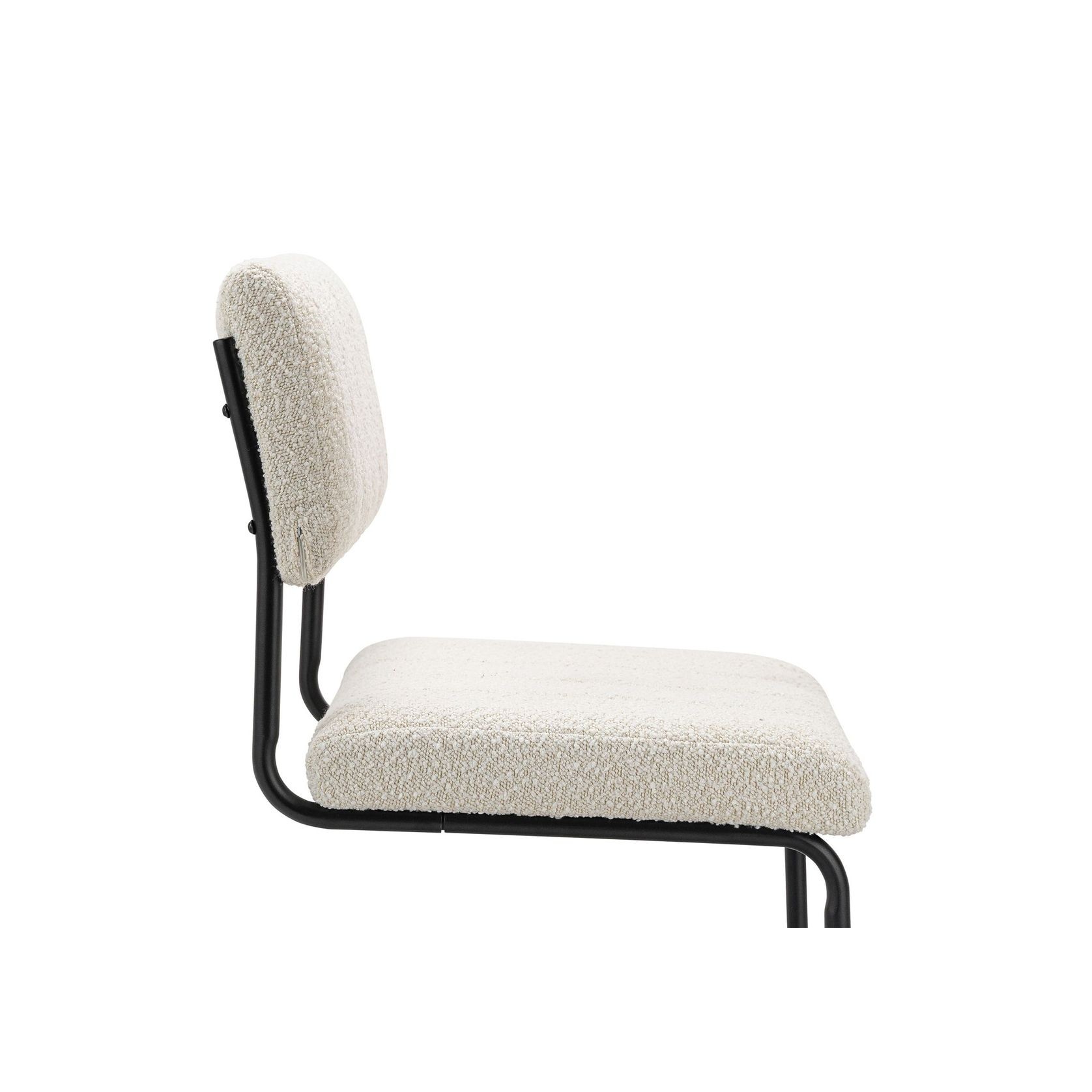 Myah Cantilever Dining Chair | Cream Bouclé & Black gallery detail image