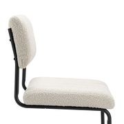 Myah Cantilever Dining Chair | Cream Bouclé & Black gallery detail image