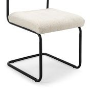 Myah Cantilever Dining Chair | Cream Bouclé & Black gallery detail image